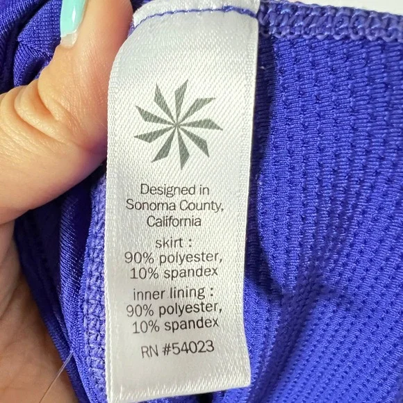 Athleta Swagger Skort Sz Large Tennis Skirt Purple Ruffle Sporty Athletic - Picture 5 of 9